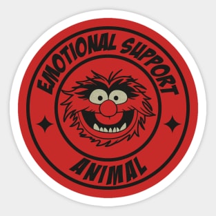 BLACK  MUPPTETS VINTAGE EMOTIONAL SUPPORT Sticker